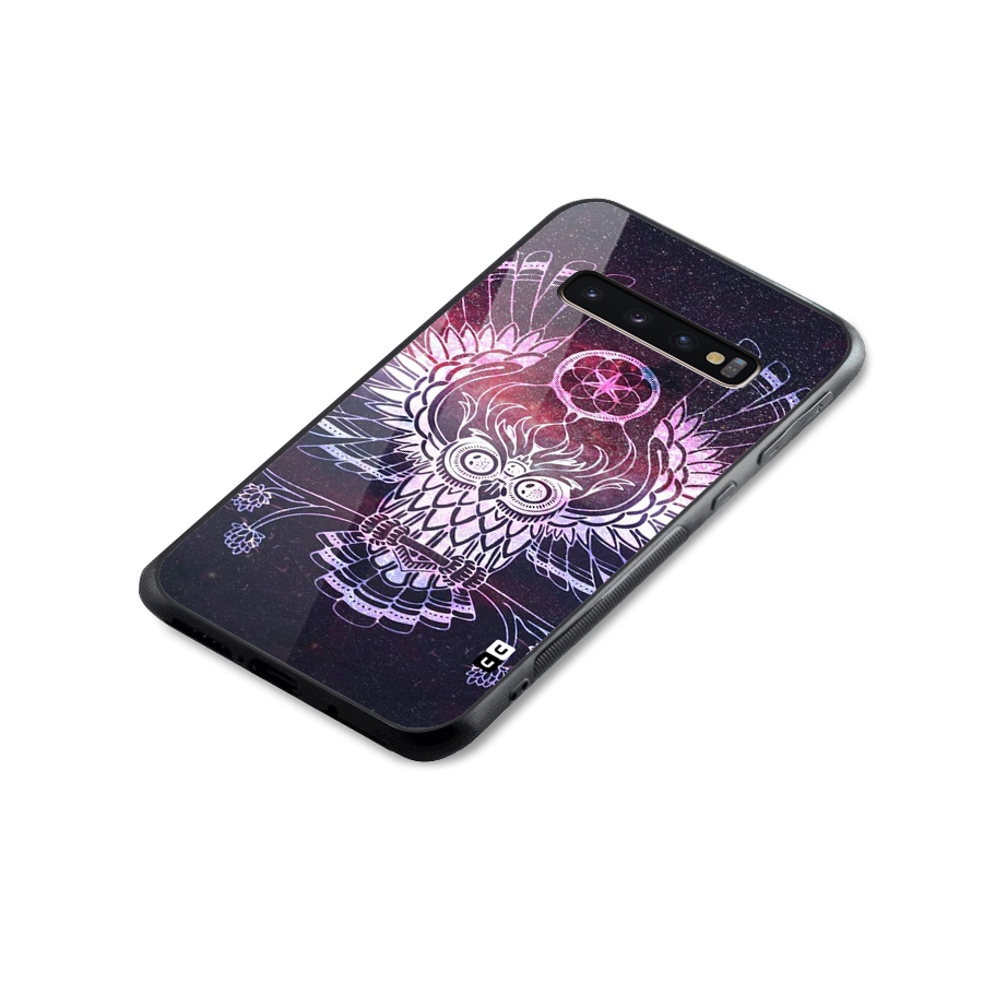 Owl Quirk Swag Glass Back Case for Galaxy S10 Plus