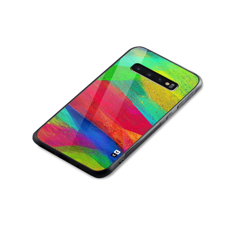 Paint Art Pattern Glass Back Case for Galaxy S10 Plus