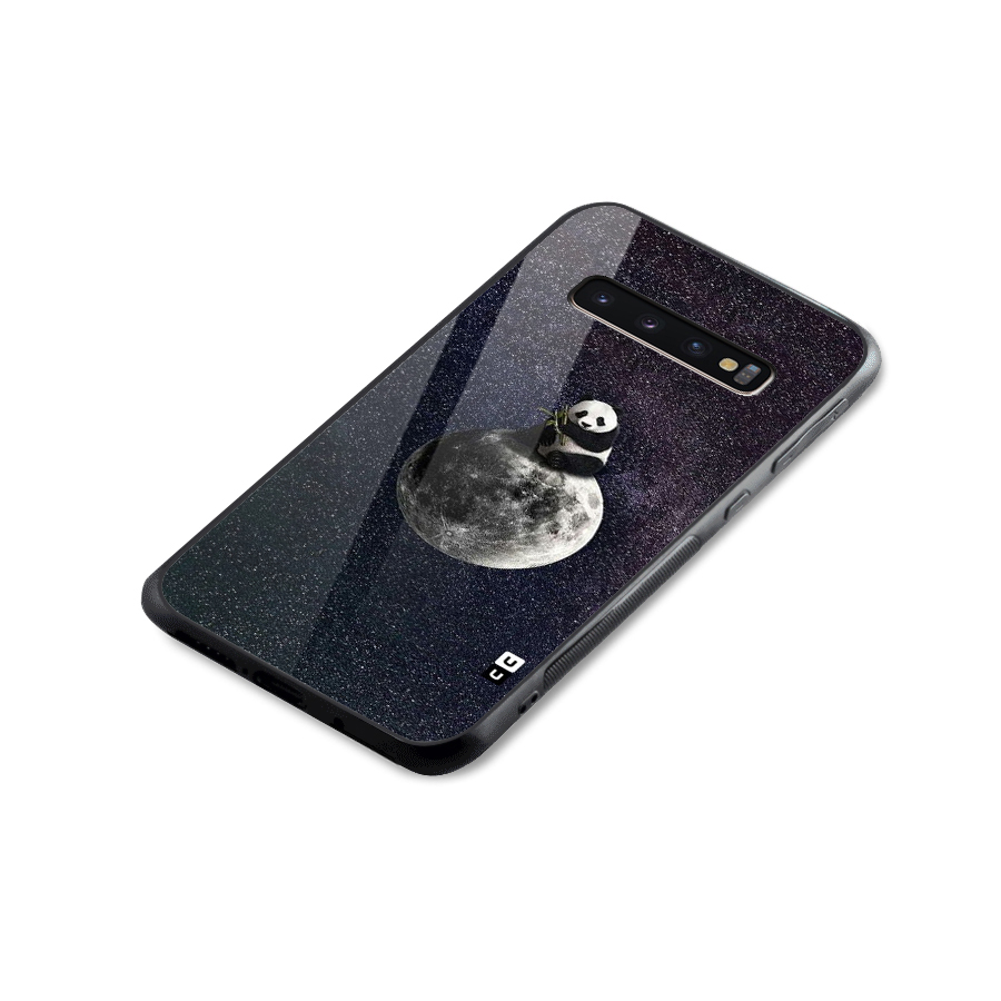 Panda Space Glass Back Case for Galaxy S10 Plus