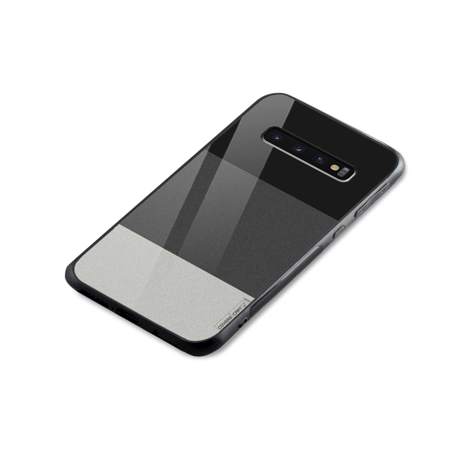 Pastel Black and Grey Glass Back Case for Galaxy S10 Plus