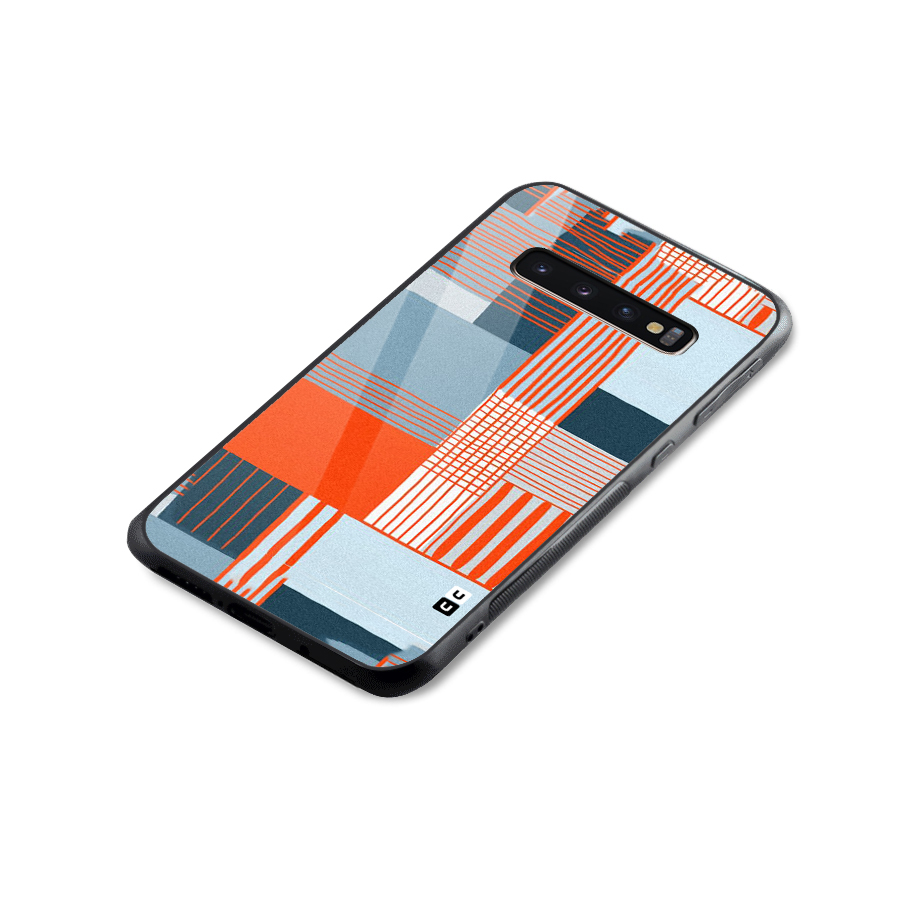 Pattern In Lines Glass Back Case for Galaxy S10 Plus