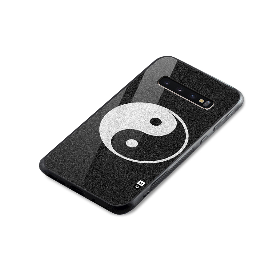 Peace Disorted Glass Back Case for Galaxy S10 Plus