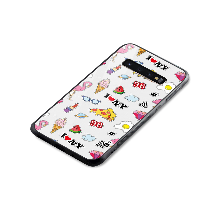 Personnel Quirk Glass Back Case for Galaxy S10 Plus