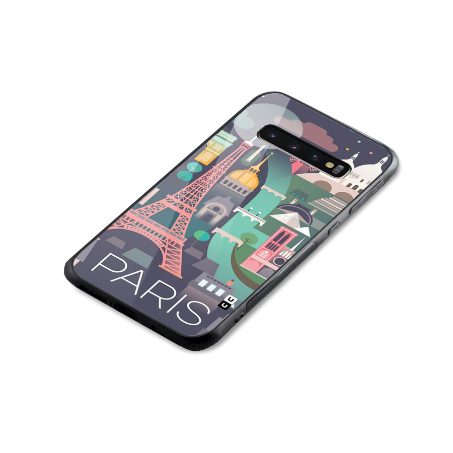 Pink Cute Tower Glass Back Case for Galaxy S10 Plus