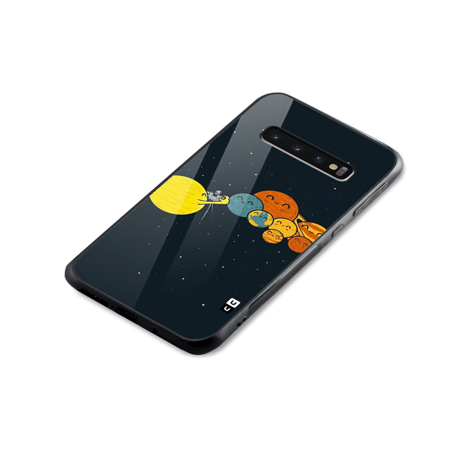 Planet Family Glass Back Case for Galaxy S10 Plus