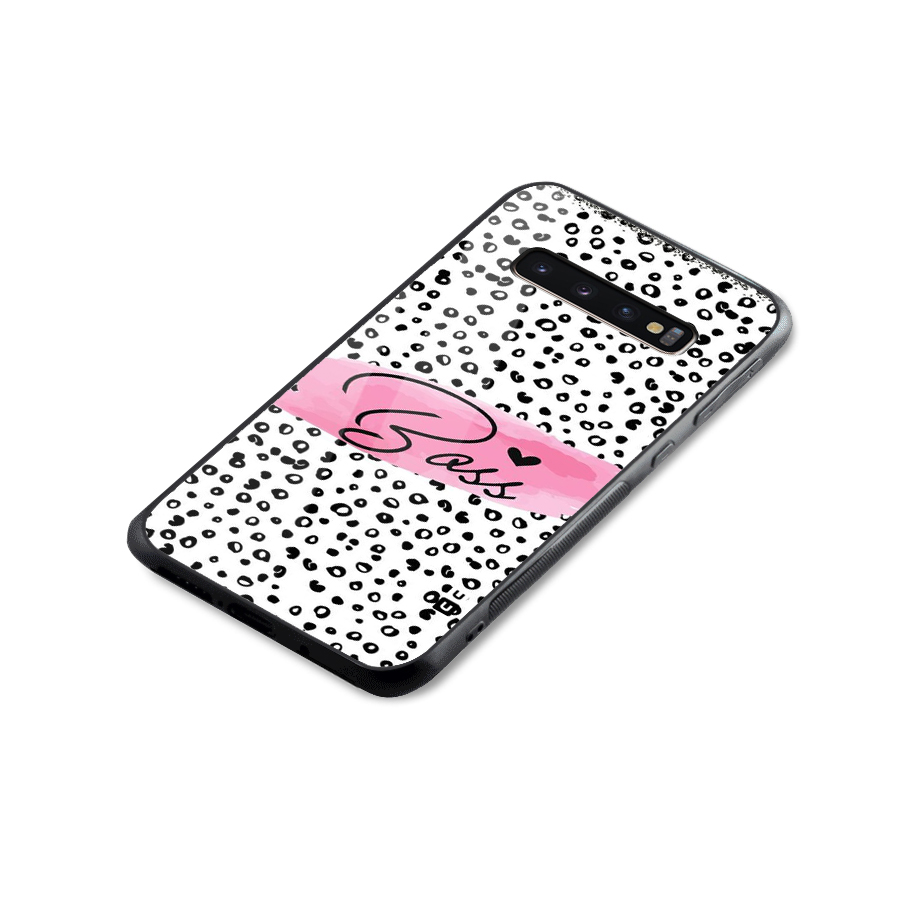 Polka Boss Glass Back Case for Galaxy S10 Plus