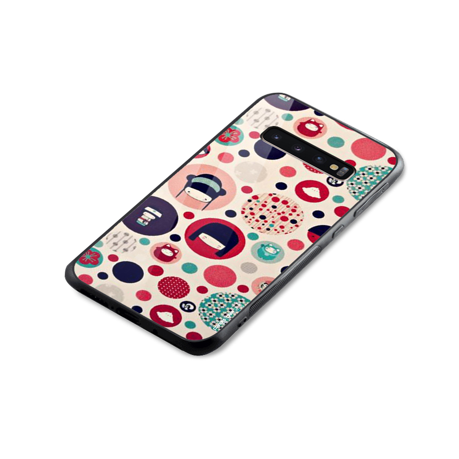 Quirky Glass Back Case for Galaxy S10 Plus