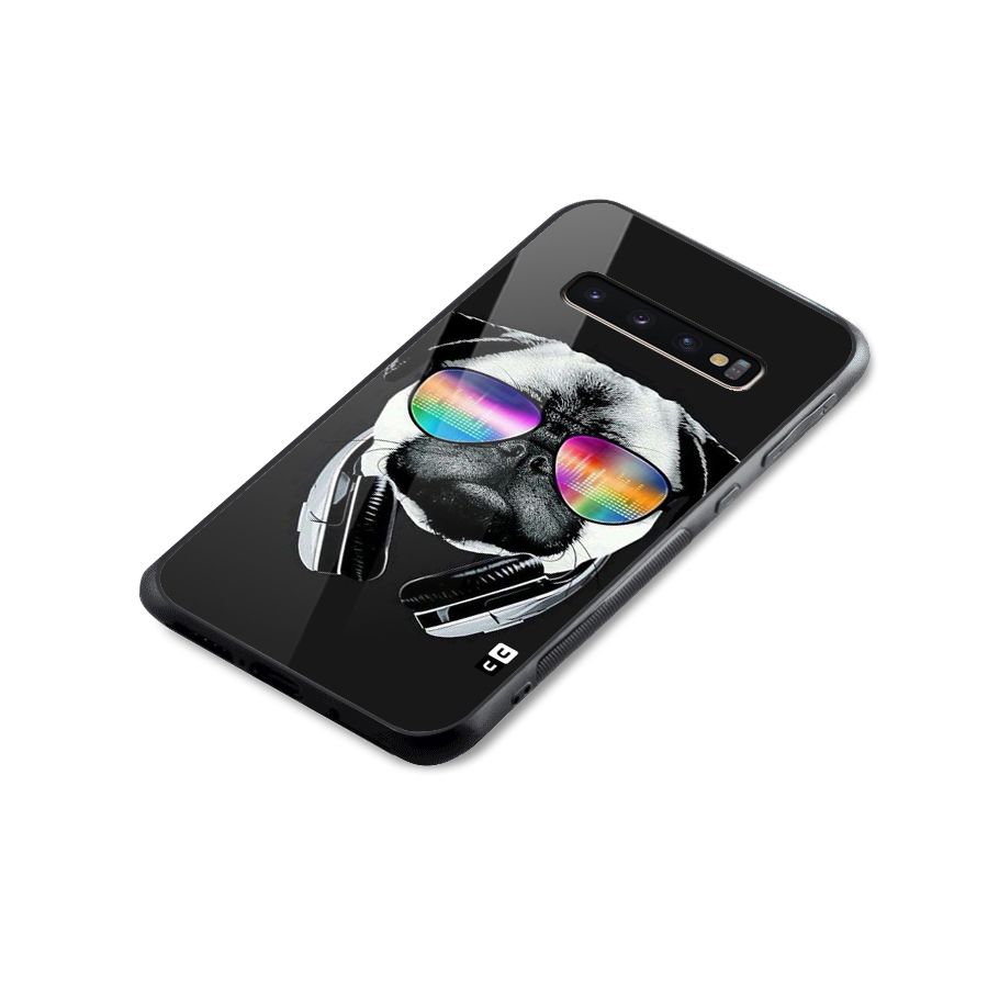 Rainbow Dog Swag Glass Back Case for Galaxy S10 Plus