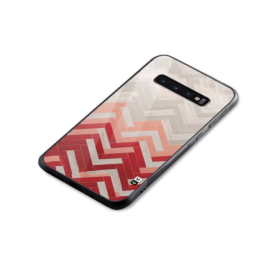 Reds and Greys Glass Back Case for Galaxy S10 Plus