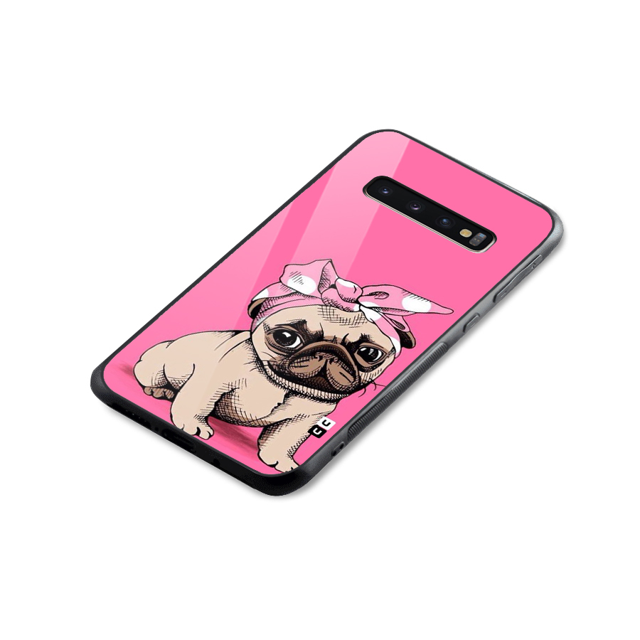Ribbon Doggo Glass Back Case for Galaxy S10 Plus