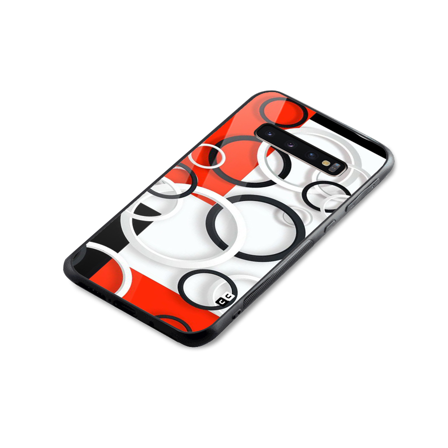 Rings Abstract Glass Back Case for Galaxy S10 Plus