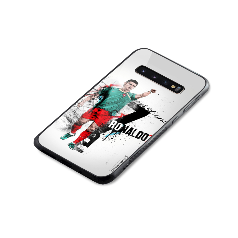 Ronaldo In Portugal Jersey Glass Back Case for Galaxy S10 Plus