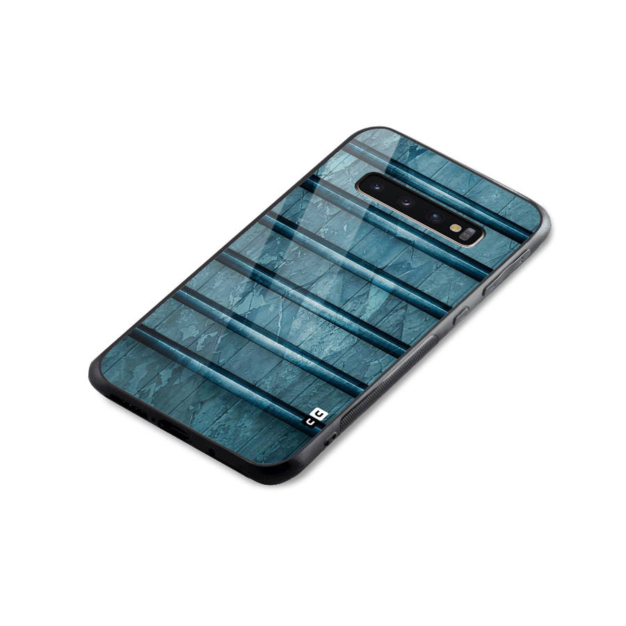 Rustic Blue Shelf Glass Back Case for Galaxy S10 Plus