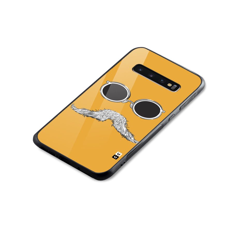 Sassy Mustache Glass Back Case for Galaxy S10 Plus