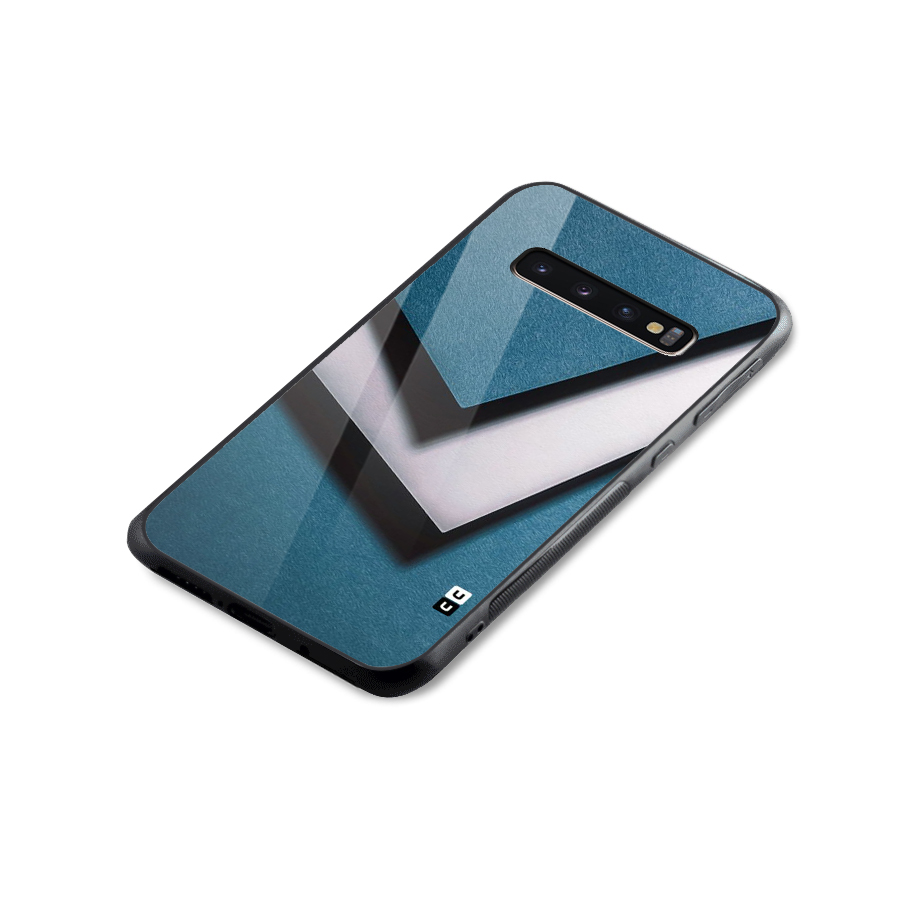 Simple Right Tick Glass Back Case for Galaxy S10 Plus