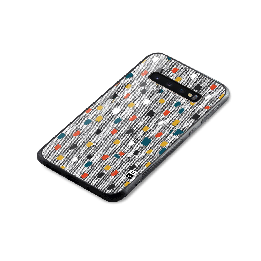 Single Paint Pattern Glass Back Case for Galaxy S10 Plus