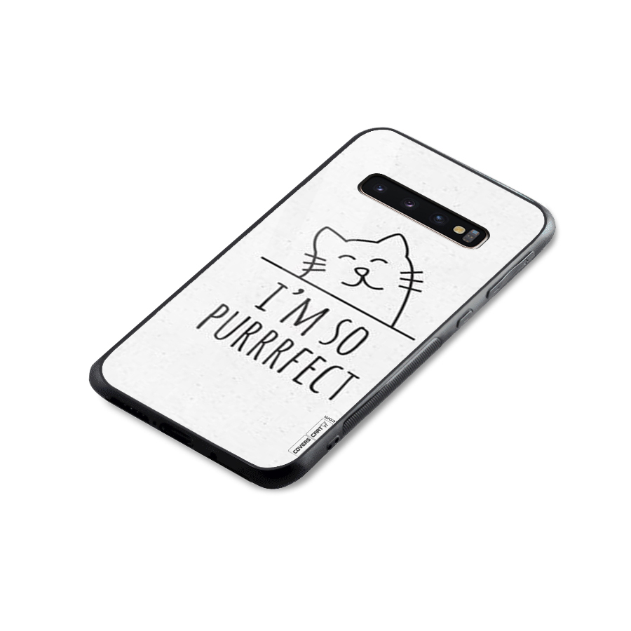 So Purrfect Glass Back Case for Galaxy S10 Plus