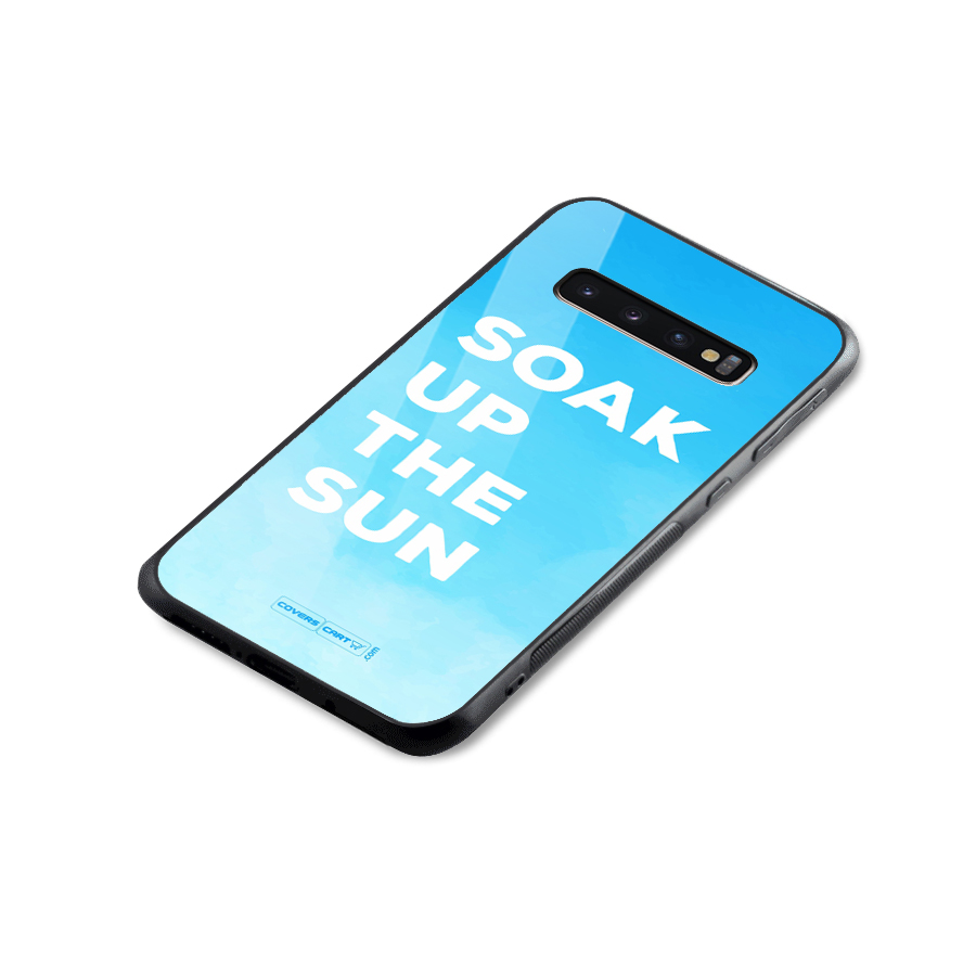 Soak Up The Sun Glass Back Case for Galaxy S10 Plus
