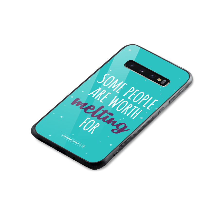 Some People Are Worth Melting For Glass Back Case for Galaxy S10 Plus