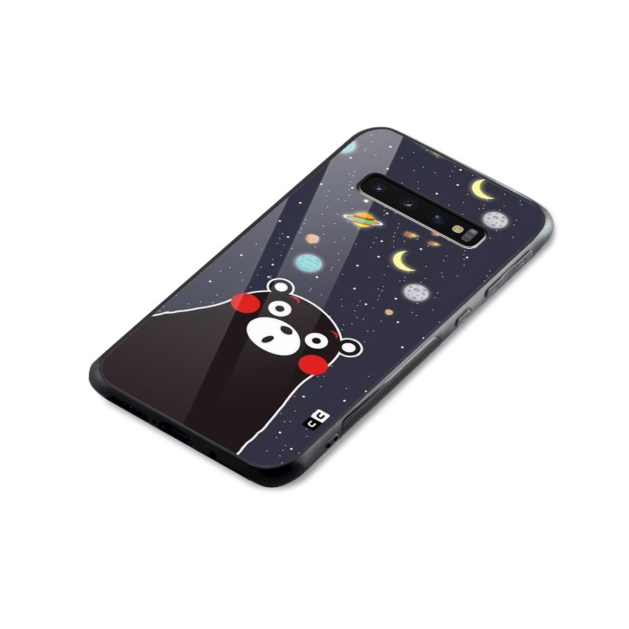 Space Bear Glass Back Case for Galaxy S10 Plus