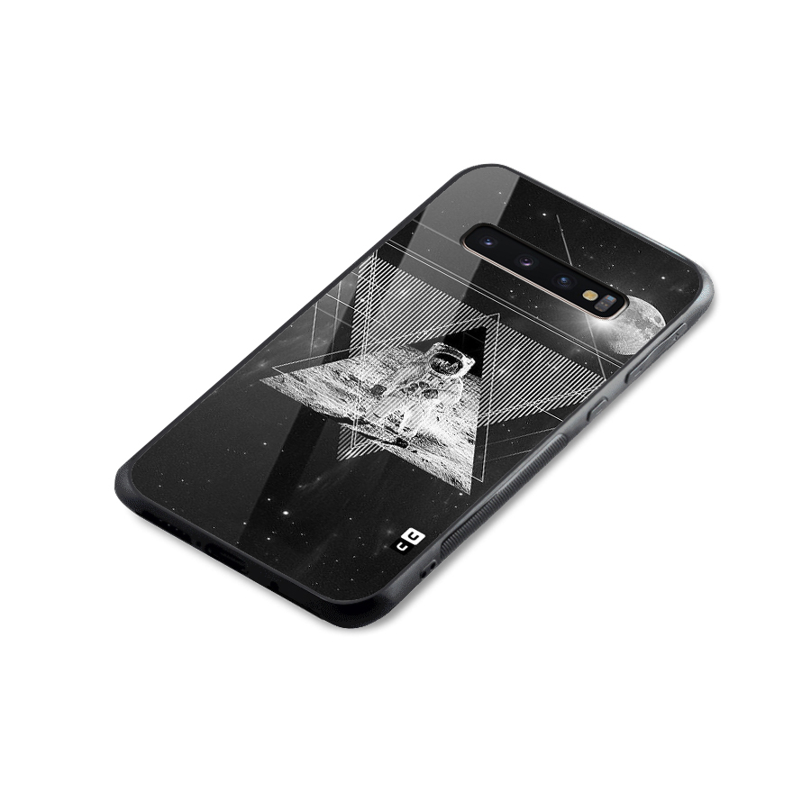 Space Triangle Abstract Glass Back Case for Galaxy S10 Plus
