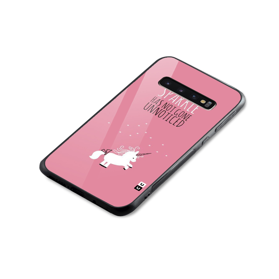 Sparkle Not Unnoticed Glass Back Case for Galaxy S10 Plus