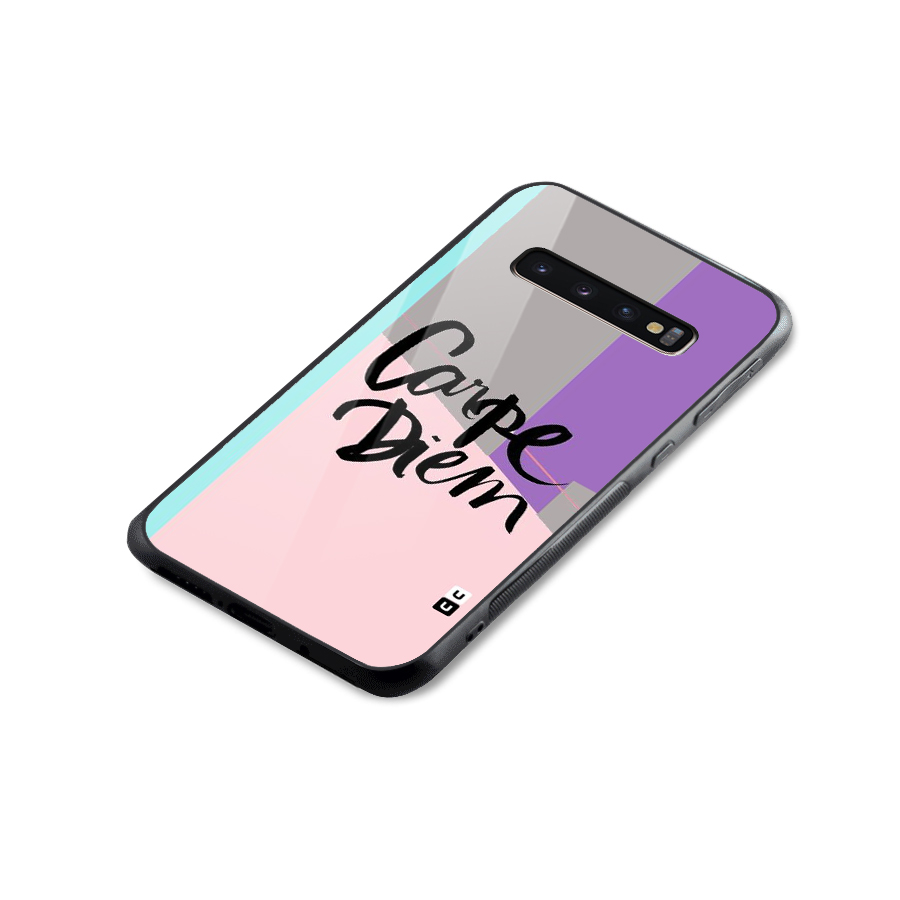Stripes Black Diem Glass Back Case for Galaxy S10 Plus