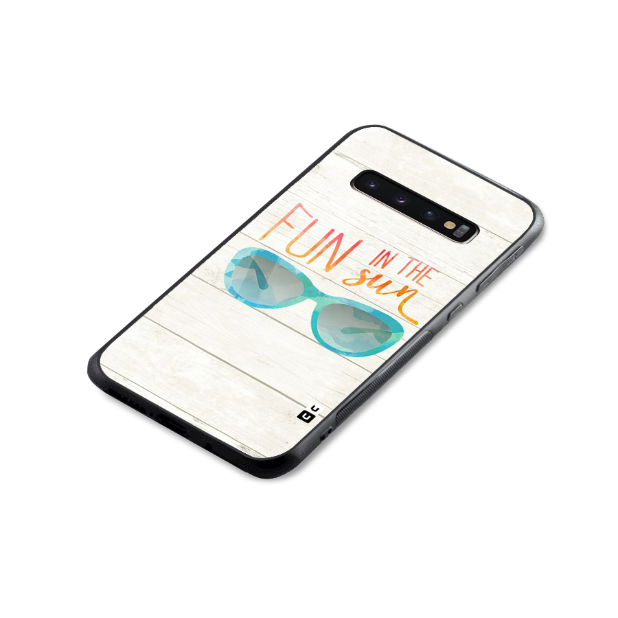 Sun Fun Glass Back Case for Galaxy S10 Plus