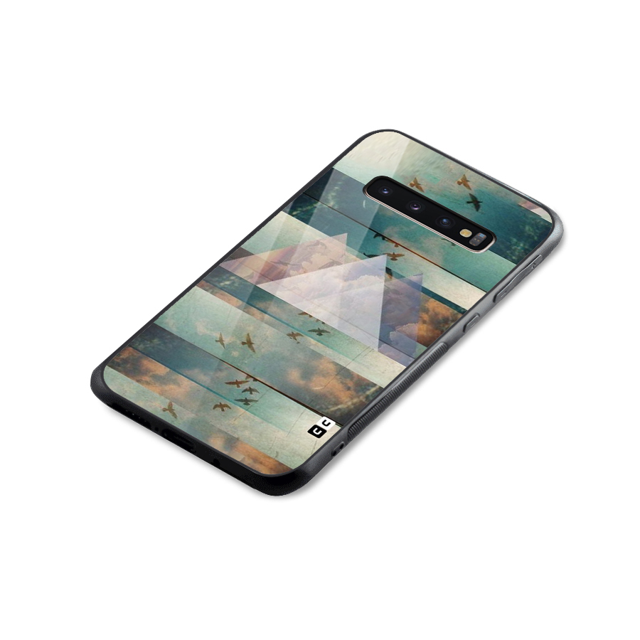Three Triangles Glass Back Case for Galaxy S10 Plus