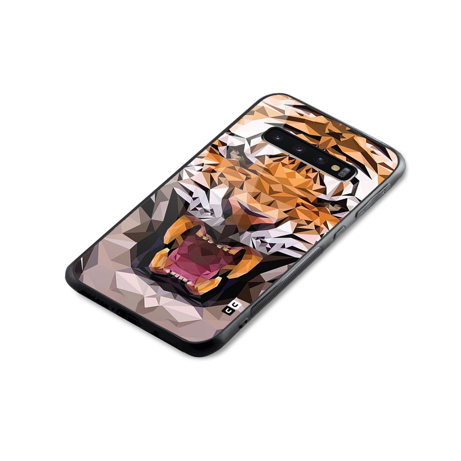 Tiger Abstract Art Glass Back Case for Galaxy S10 Plus