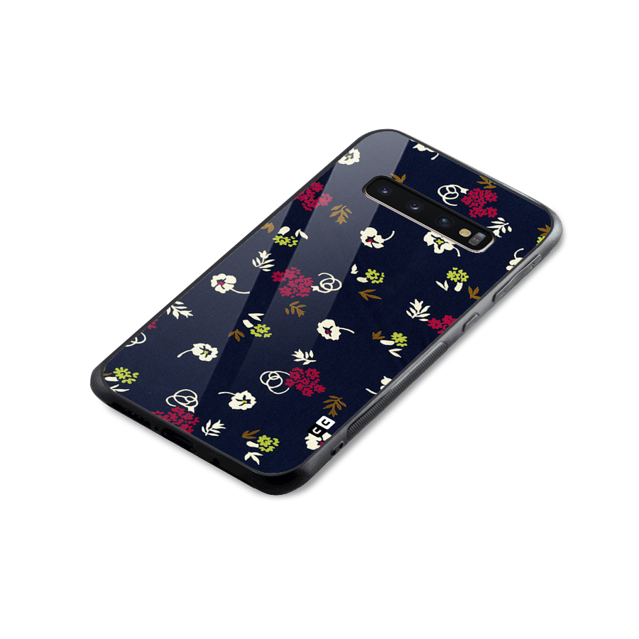 Tiny Flowers Glass Back Case for Galaxy S10 Plus