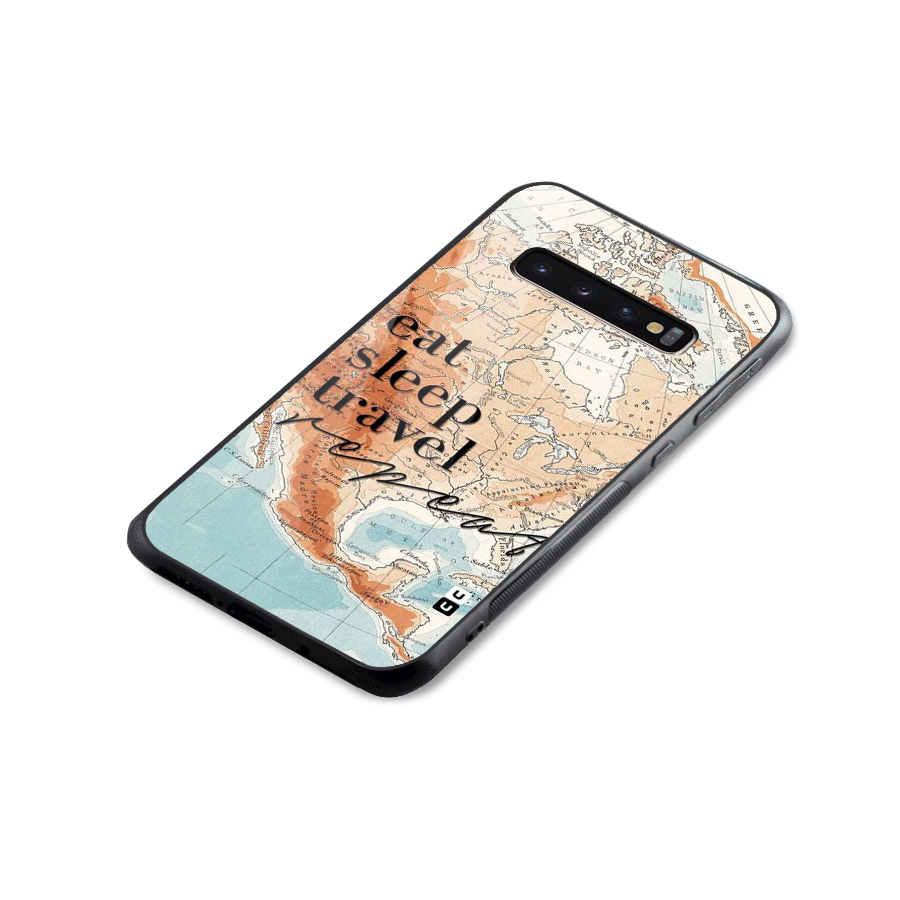 Travel Repeat Glass Back Case for Galaxy S10 Plus
