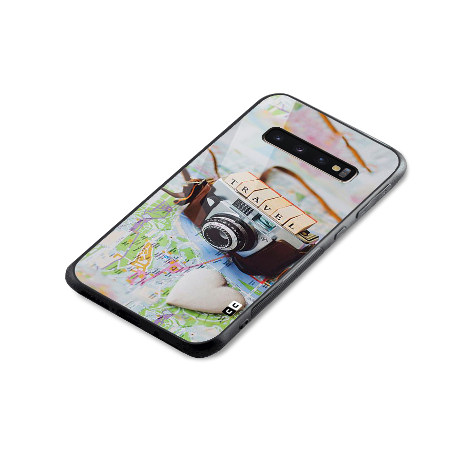 Travel Snapshot Glass Back Case for Galaxy S10 Plus