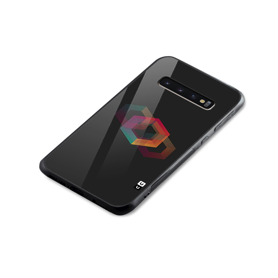 Tri-hexa Colours Glass Back Case for Galaxy S10 Plus