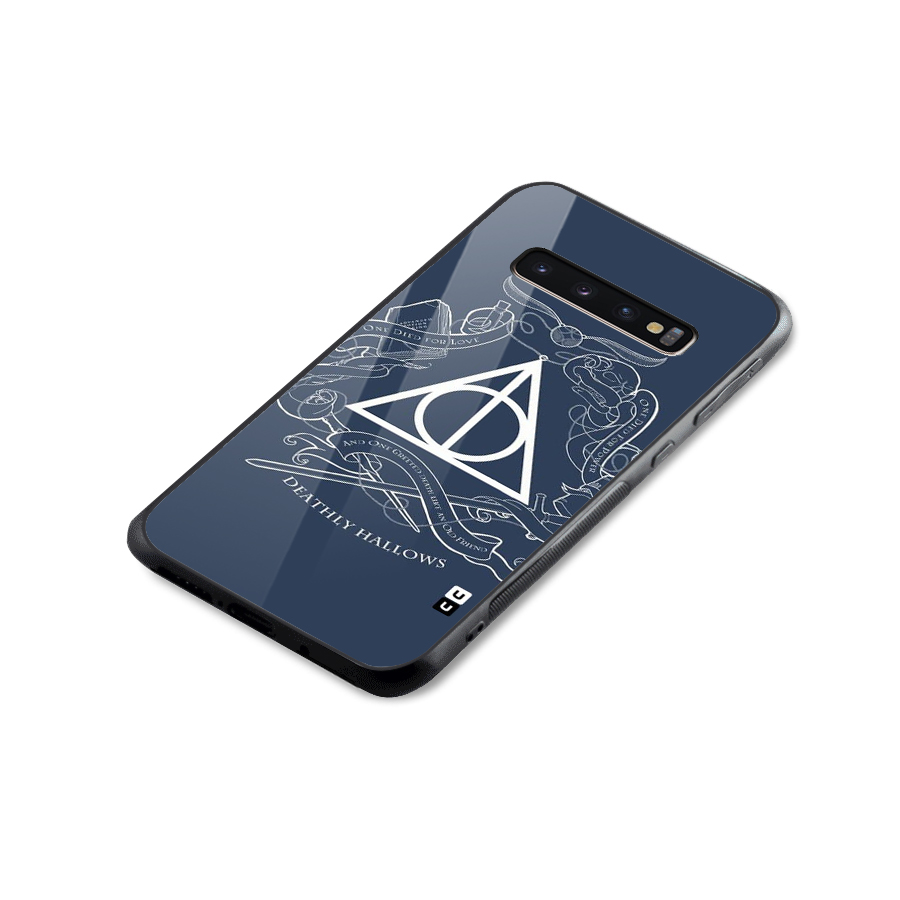 Triangle Blue Glass Back Case for Galaxy S10 Plus