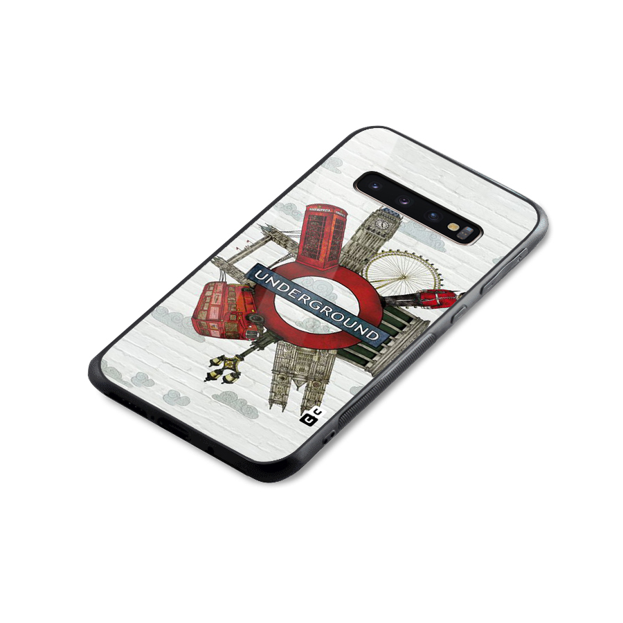 Underground Design Glass Back Case for Galaxy S10 Plus