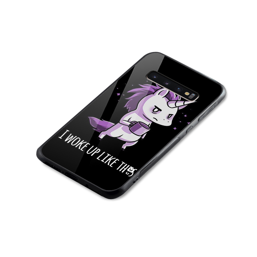 Unicorn Morning Glass Back Case for Galaxy S10 Plus