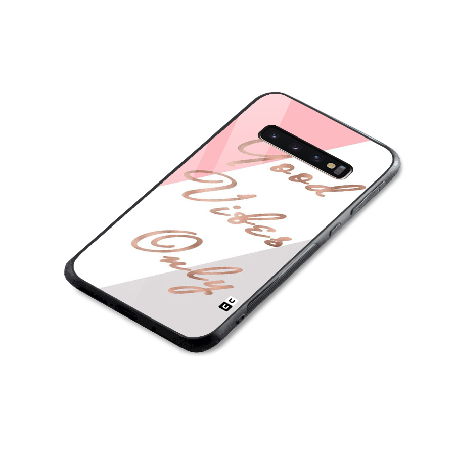 Vibes Classic Stripes Glass Back Case for Galaxy S10 Plus