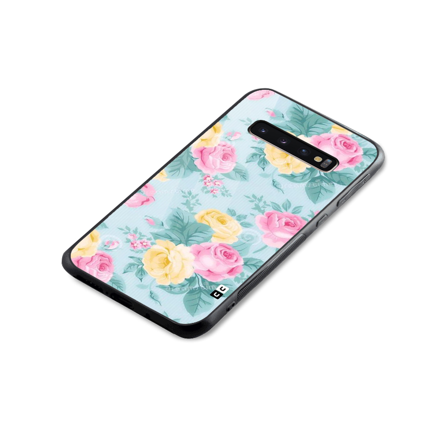 Vintage Pastels Glass Back Case for Galaxy S10 Plus