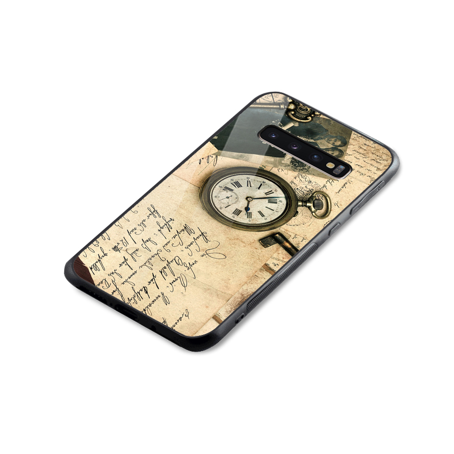 Vintage Post Cards Glass Back Case for Galaxy S10 Plus