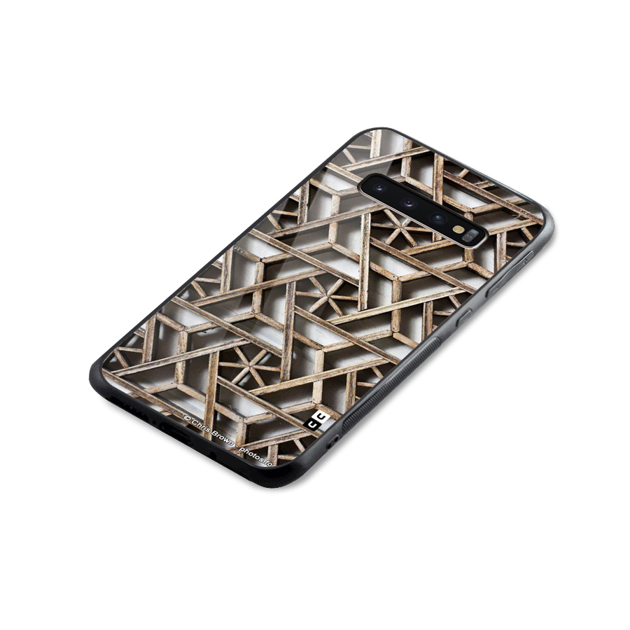Wheel Design Glass Back Case for Galaxy S10 Plus