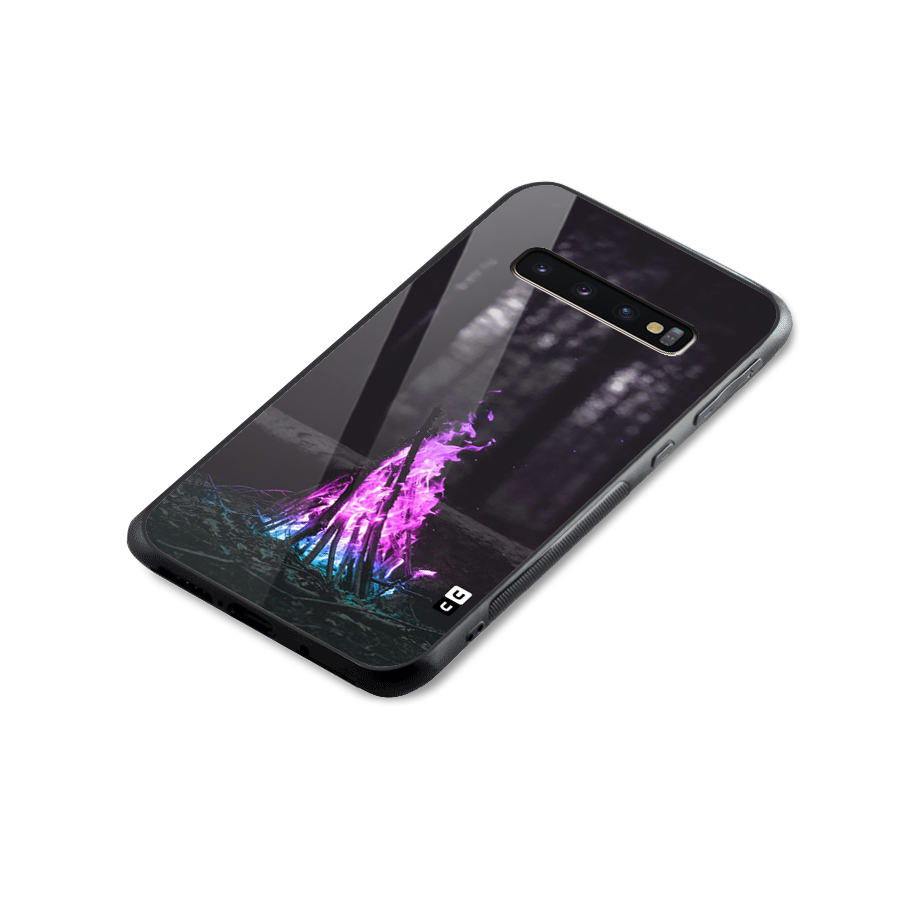 Wild Fire Glass Back Case for Galaxy S10 Plus