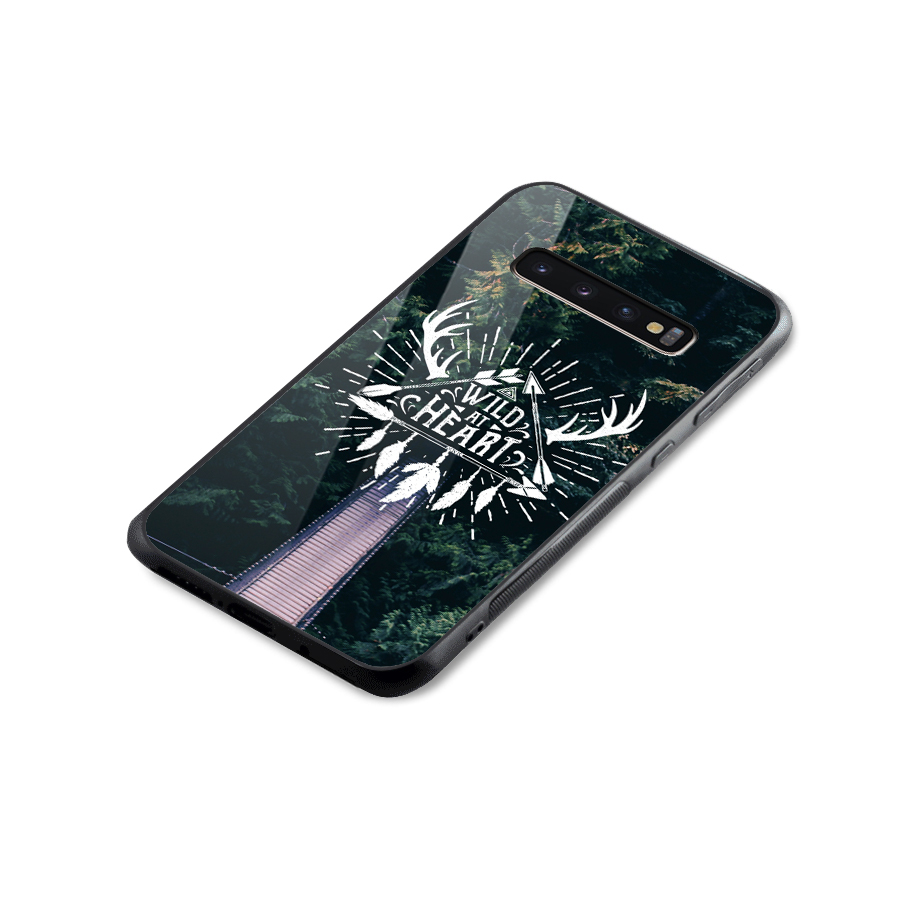 Wild Heart Glass Back Case for Galaxy S10 Plus