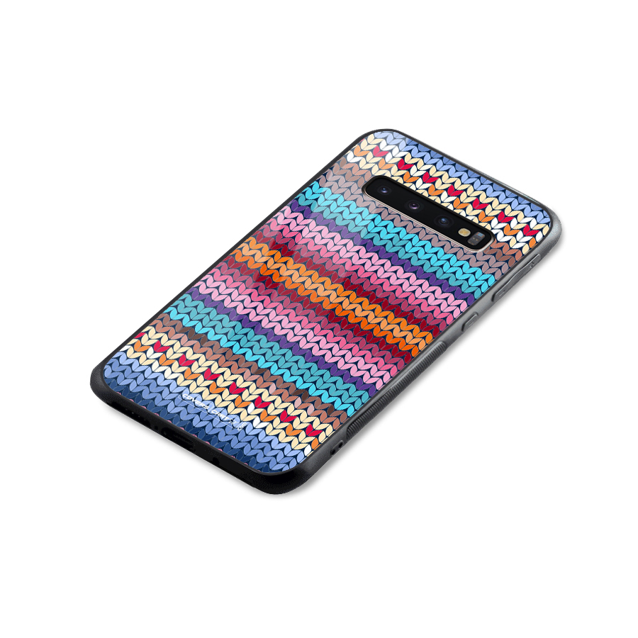 Woolen Glass Back Case for Galaxy S10 Plus