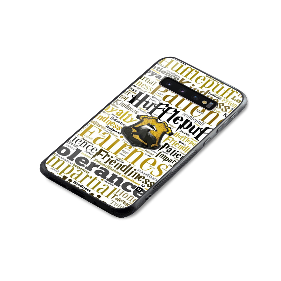Yellow Fairness Glass Back Case for Galaxy S10 Plus