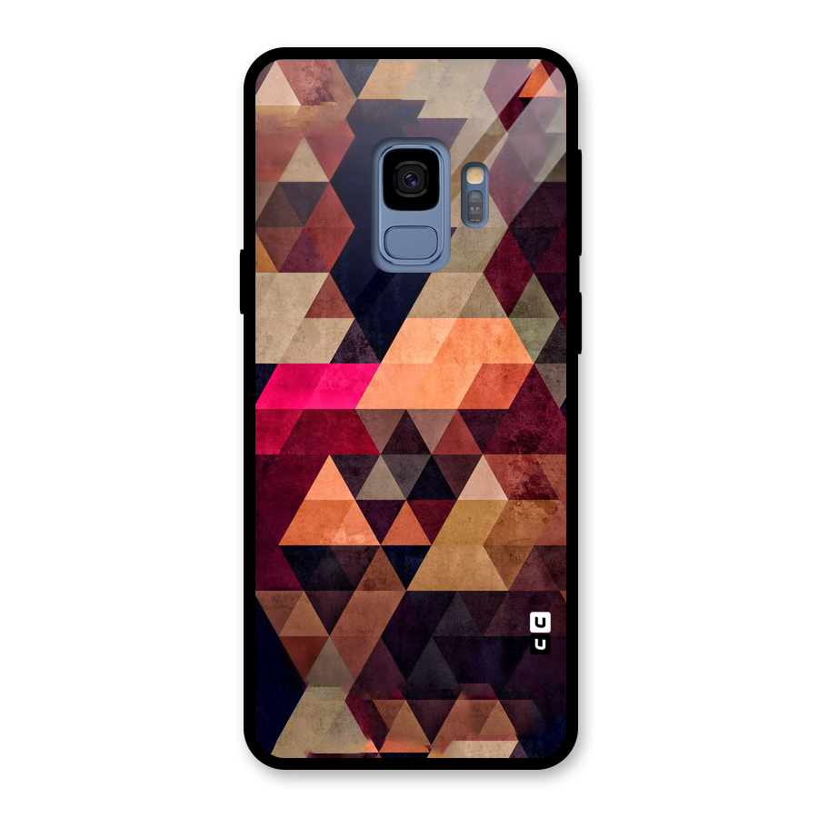 Abstract Beauty Triangles Glass Back Case for Galaxy S9