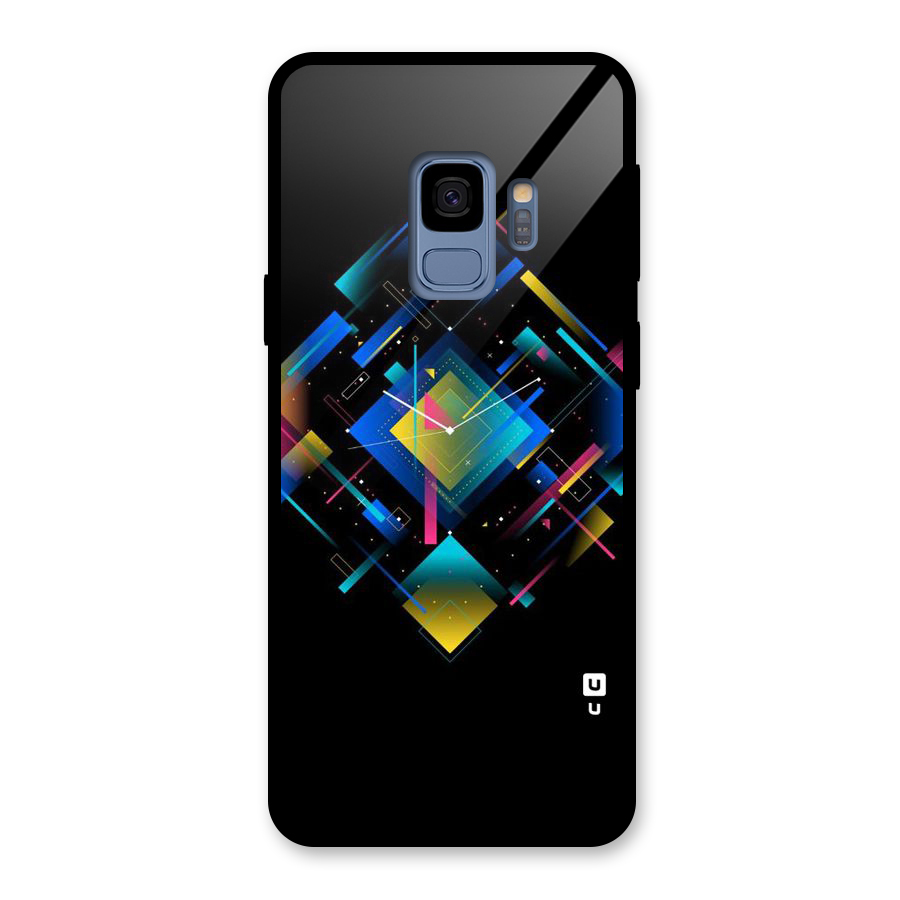 Abstract Clock Glass Back Case for Galaxy S9
