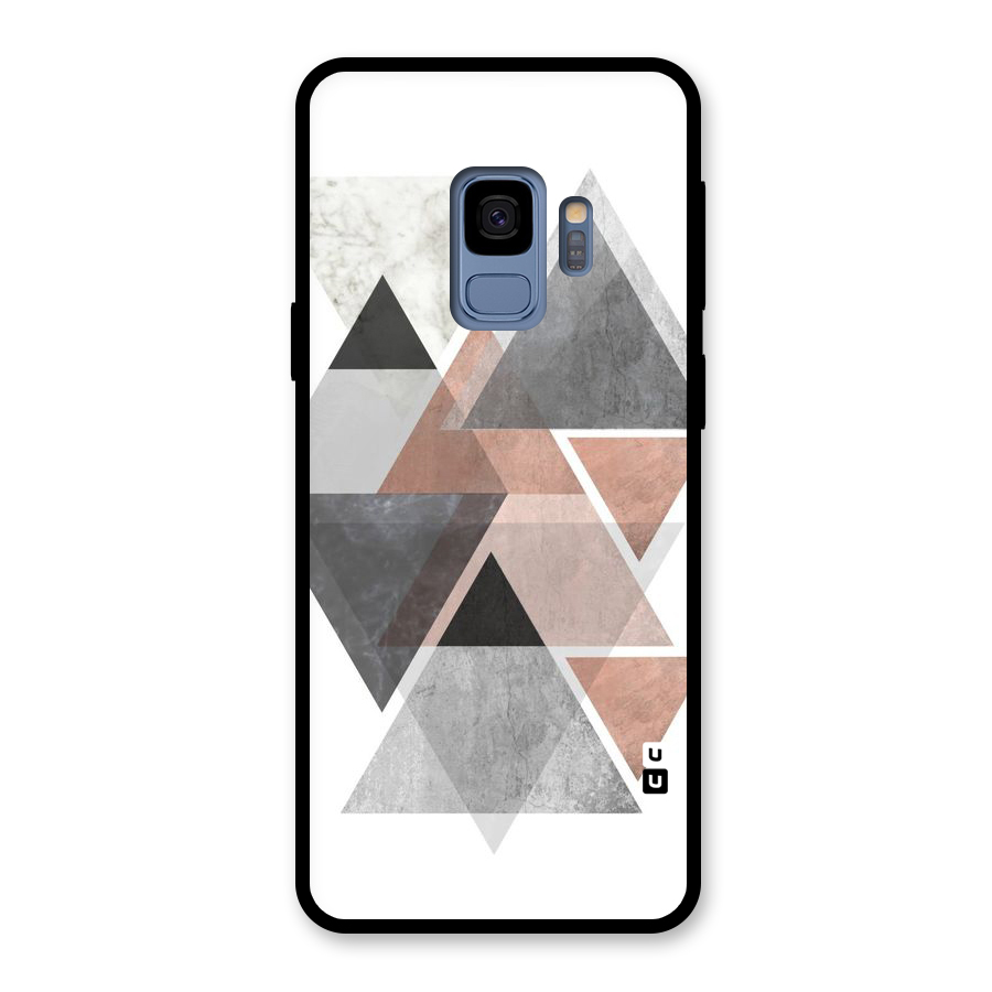 Abstract Diamond Pink Design Glass Back Case for Galaxy S9