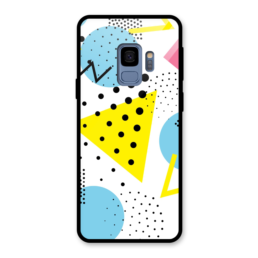 Abstract Geometry Glass Back Case for Galaxy S9