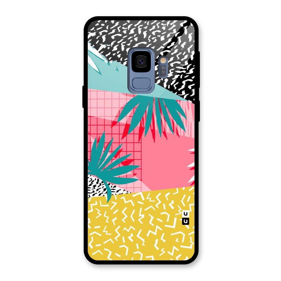 Abstract Grass Hues Glass Back Case for Galaxy S9